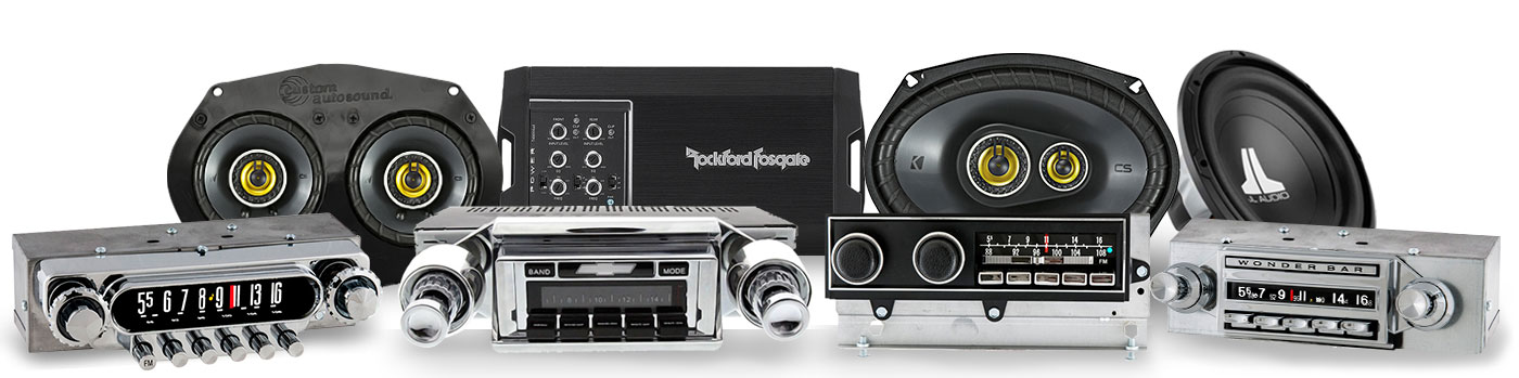 Radios, Speakers, and Amplifiers for Classic Cars & Trucks.