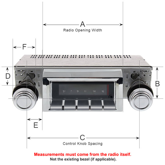 Custom Autosound USA-740 Classic Car Radio With Bluetooth