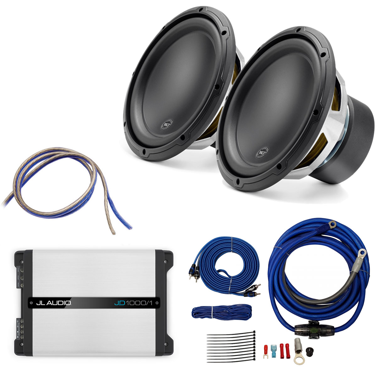 Faeröer Concreet Negende JL Audio Dual 10W3v3-4 with JD1000/1 1000 Watt Subwoofer Kit:  10W3v3-4x2-JD1001