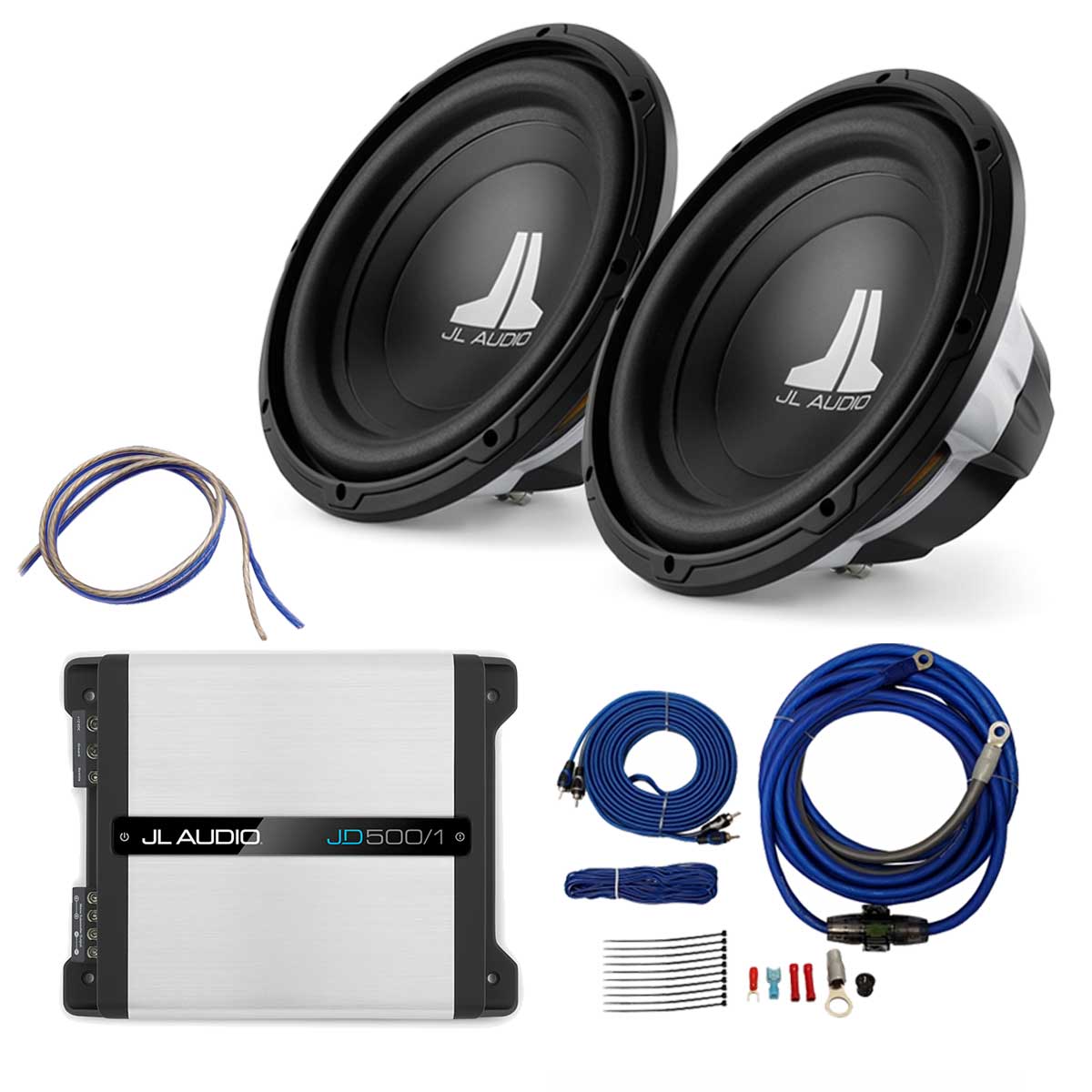 JL Dual 12W0v3 Watt 12 Subwoofer Kit: 12W0v3x2-JD5001