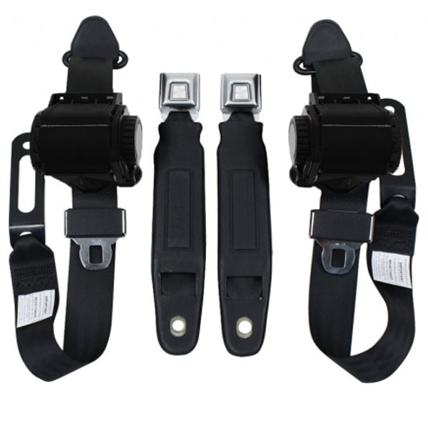 196773 Camaro Seat Belts 3 Point Conversion Starburst Metal Buckle