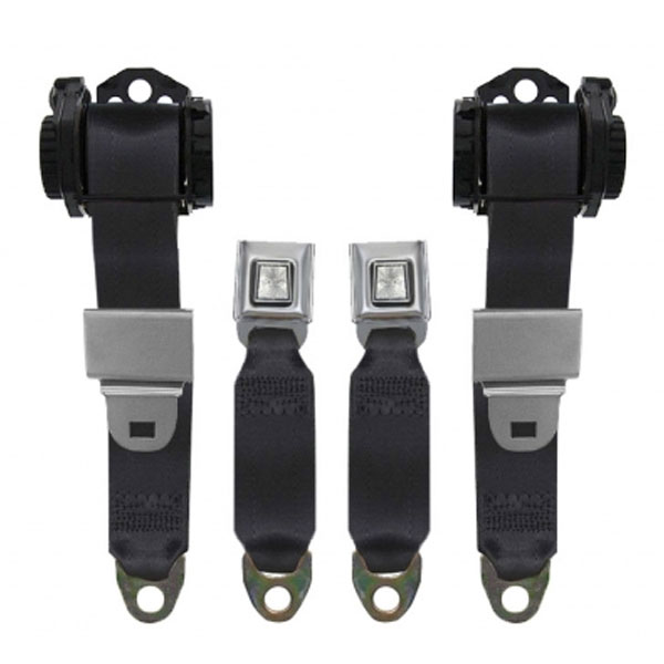 1978-82 Corvette Single Retractor Seat Belt Set: COS7882