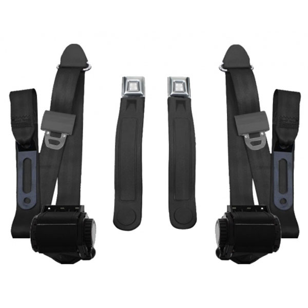 196473 Mustang Front Seat Belts 3 Point Conversion Starburst