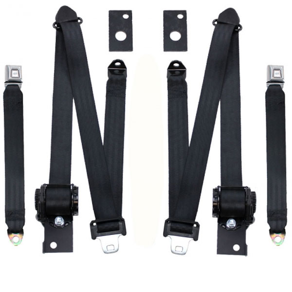 1980-86 Ford Truck Seat Belts - 3 Point Retractable - Front Bench Seat ...