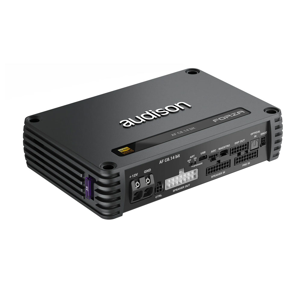 Audison Forza 800 W 8 Ch. Amplifier with 14 Ch. DSP: AFC814BIT