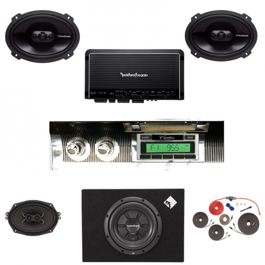 1956 Cadillac Rockford Fosgate Premium Stereo Kit: CAM-CAD-56-RFPSK