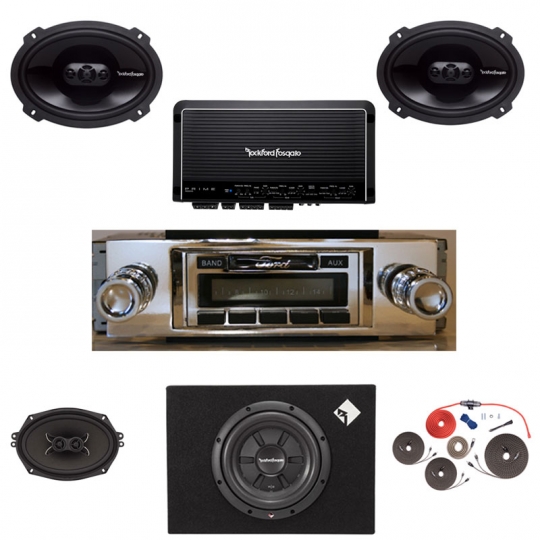 1960-1962 Ford Galaxie Rockford Fosgate Premium Stereo Kit: CAM