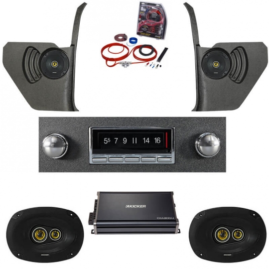 1963-1964 Impala Kicker Premium Stereo Kit: CAM-IMP-34-KPSK