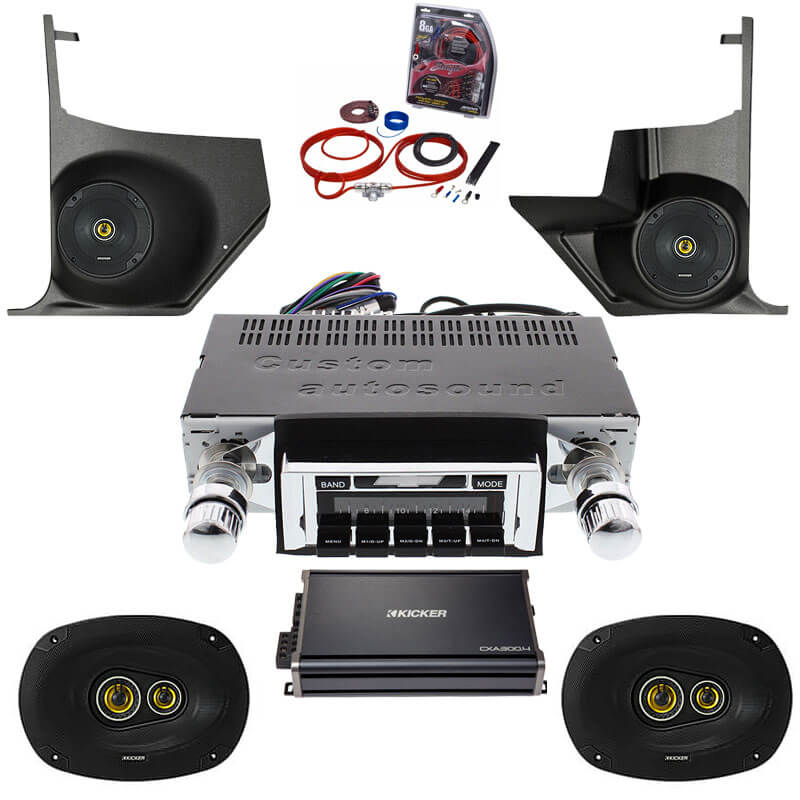 1966-1967 Chevelle Kicker Premium Stereo Kit: CAM-CH67-KPSK