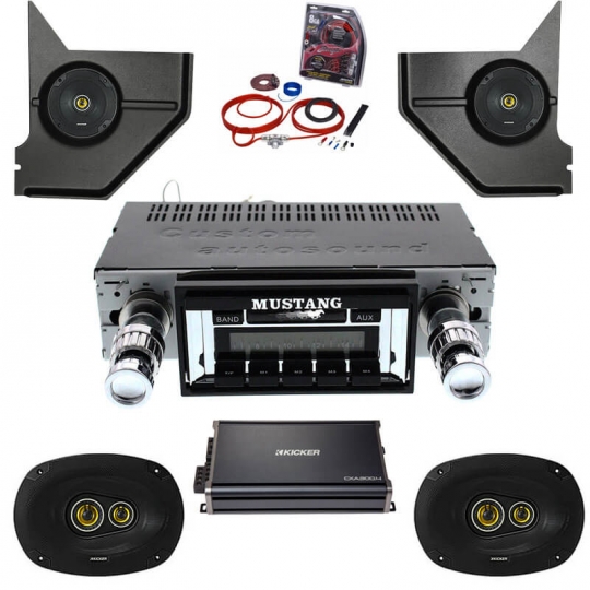 1967 1968 mustang kicker premium stereo kit cam lm kpsk