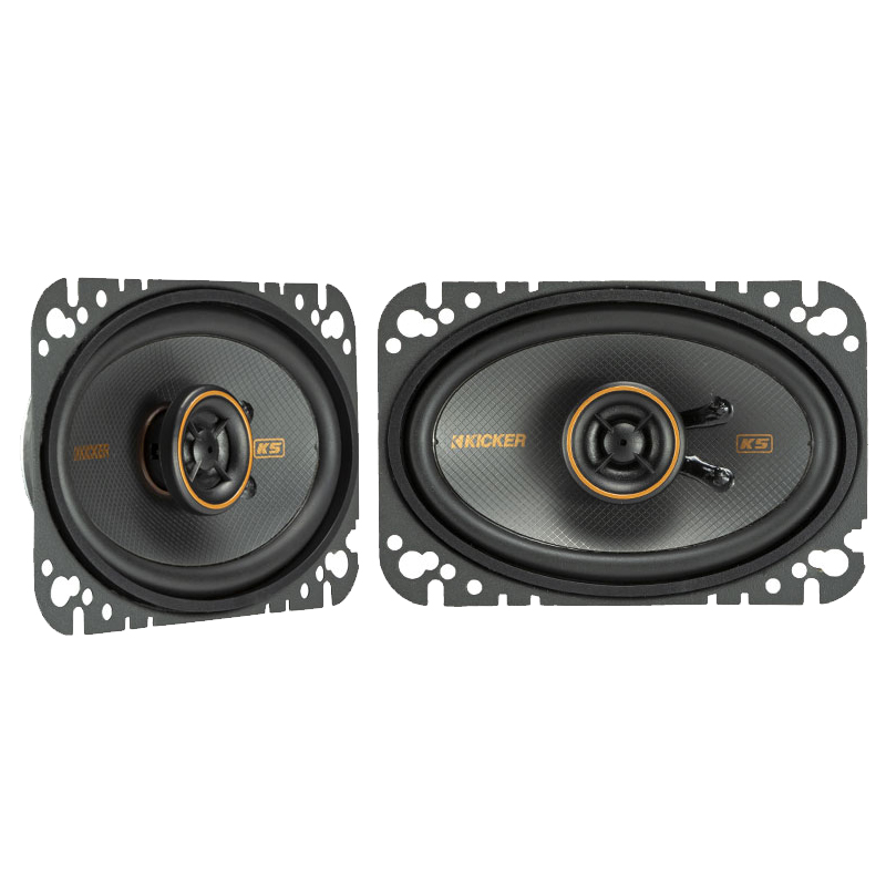 Kicker KSC460 4x6 KS Series Coaxial Speakers 4 Ohm Pair: 47KSC4604
