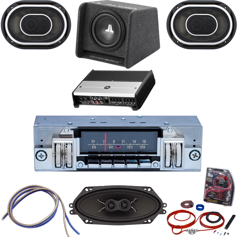 1968-69 Dodge Dart Radio with Bluetooth OE Replica: 673107BT-JLPSK