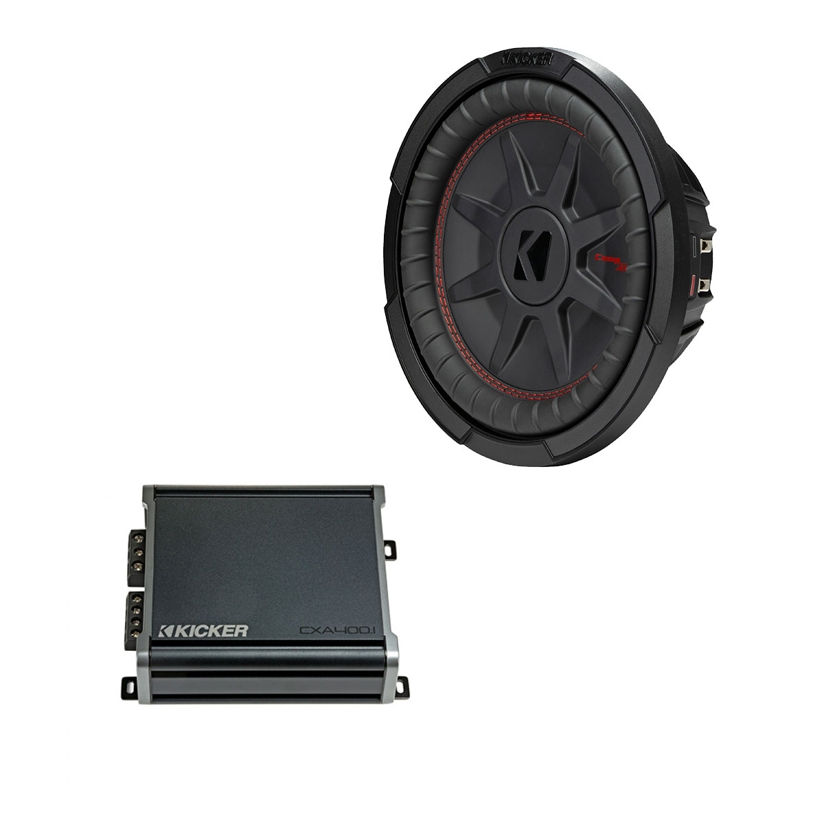 Kicker 10" CompRT & CX400.1 Subwoofer Package CWRT101CX4001