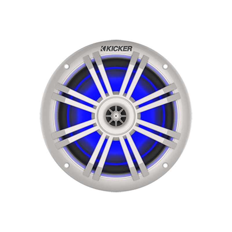 Kicker KM604WL 6.5" Marine Grade Speakers w/ RGB LEDs 49KM604WL