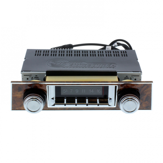 1968 Pontiac Firebird Radio w/ Burlwood Bezel USA-630 Custom Autosound 