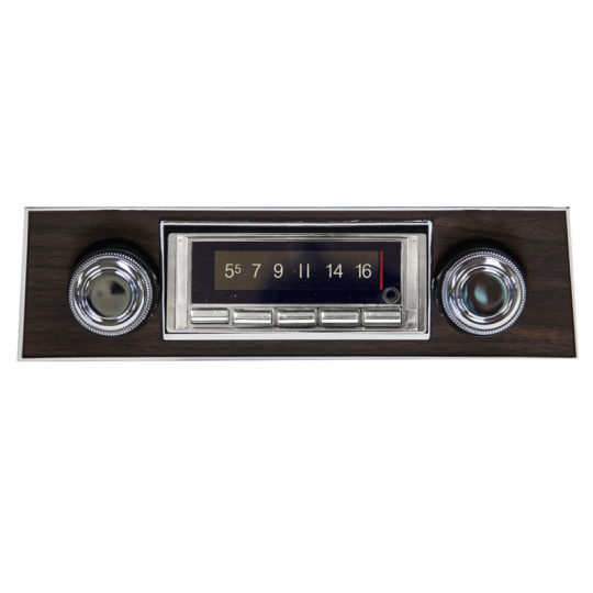 1967 Pontiac Firebird Radio With Bluetooth w/ Walnut Bezel USA-740
