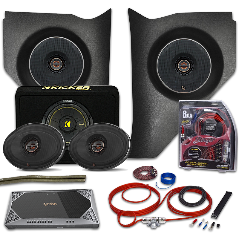 Infinity 1957 Chevy Kick Panel Complete System Upgrade Kit 6.5" INFCS