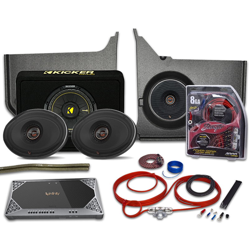 1964 1965 1966 MUSTANG COUPE/FB KICK PANELS W/ 80W SPEAKERS KMC1 64