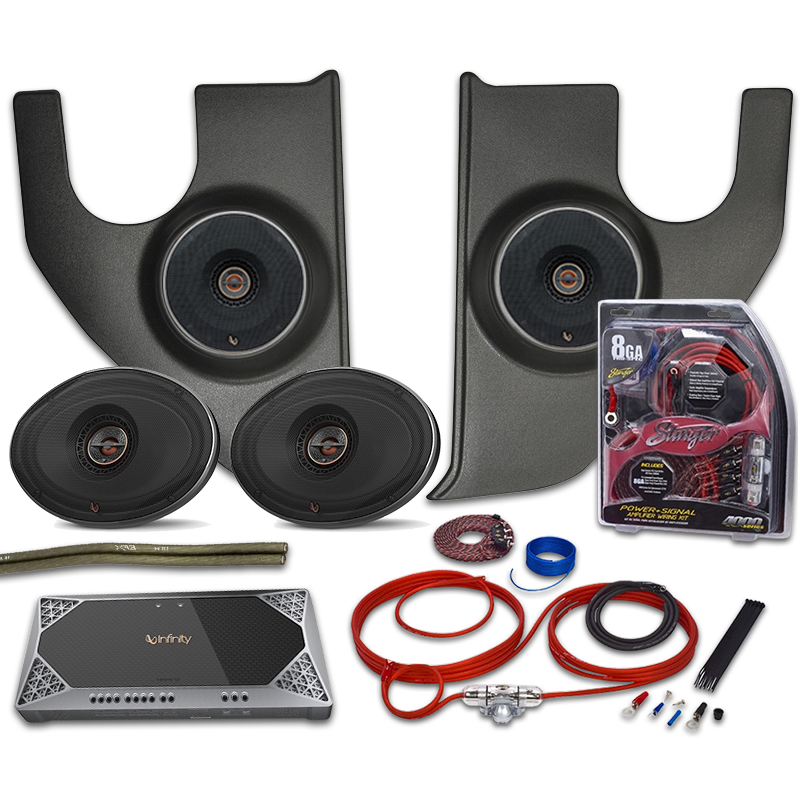 Infinity 19671972 Chevy Truck Kick Panel Amp & Speaker Upgrade Kit 6.5