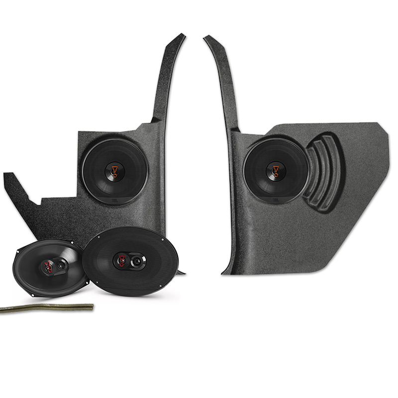 Custom Autosound KCB-5/6 Kick Panel Speakers – 1955-56 Chevy Car – 100 Watt RMS