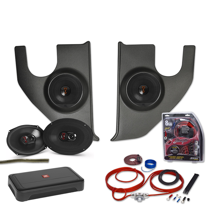 JBL 1967-1972 Chevy Truck Kick Panel Amp & Speaker Upgrade Kit 6.5" 80
