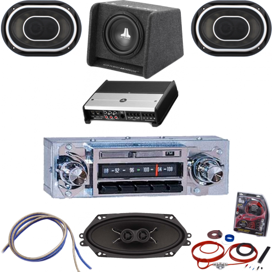 1965 Chevy II Nova Radio with Bluetooth JL Audio Stereo Kit