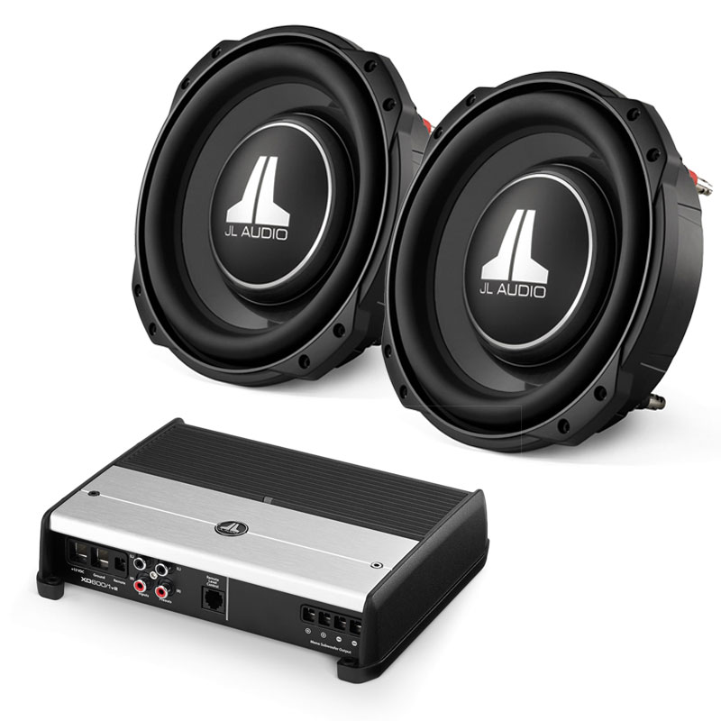 JL Audio Dual 10TW3-D8 and XD600/1v2 Subwoofer Package: 10TW3-D8x2-XD6001