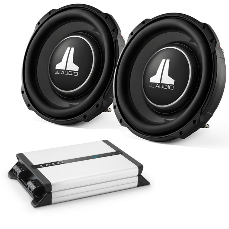 JL Audio Dual 12TW3D8 and JD1000/1 Subwoofer Package 12TW3D8x2JD10001