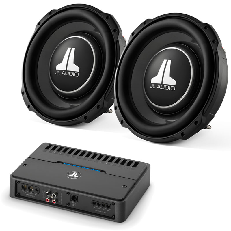 JL Audio Dual 12TW3-D8 and RD500/1 Subwoofer Package: 12TW3-D8x2-RD5001