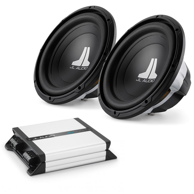 JL Audio Dual 12W0v3 and JD500/1 Subwoofer Package 12W0v3x2JX5001