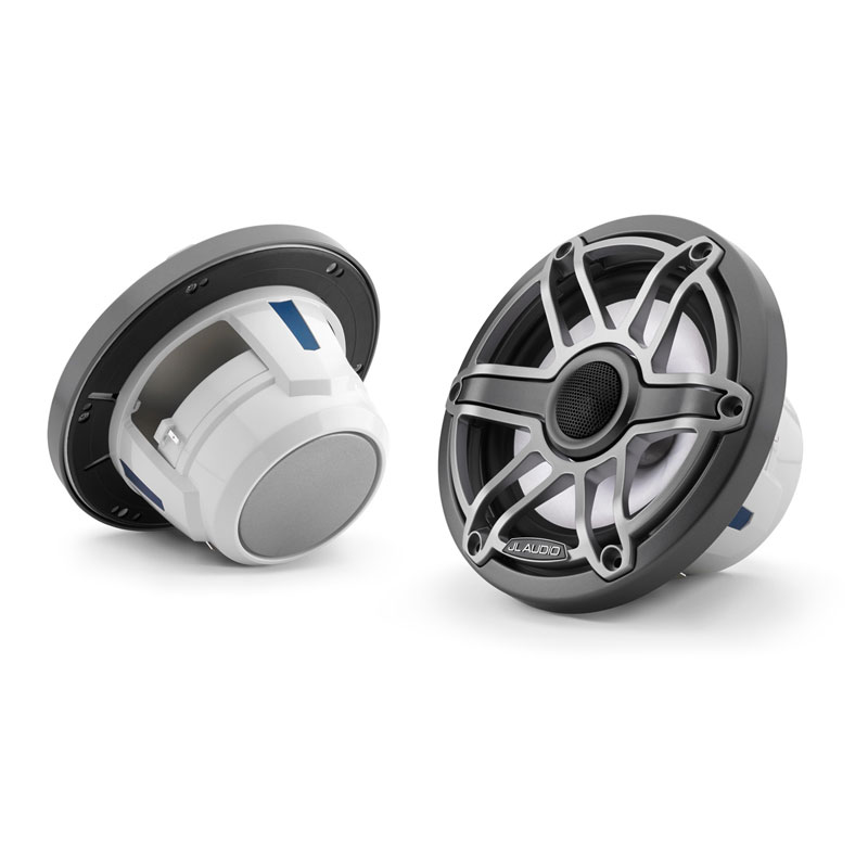 JL Audio M6 6.5" Coaxial Speakers Sport Titanium Grilles M6650XSGmTi