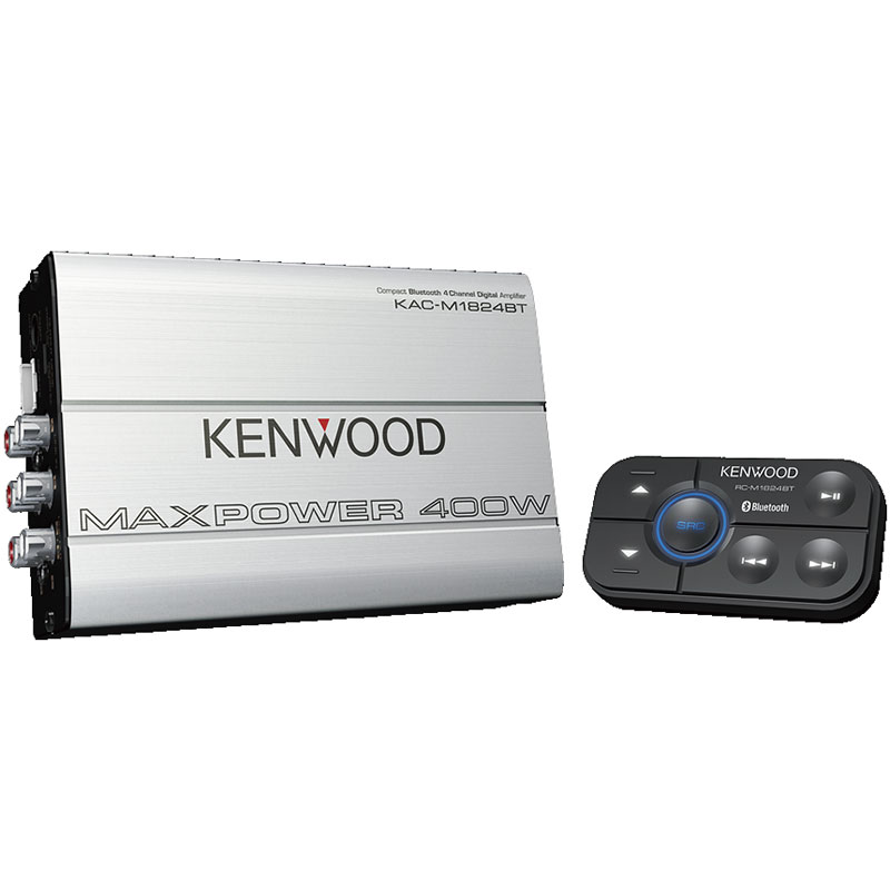 Kenwood Compact 4 Channel Amp with Built In Bluetooth KACM1824BT
