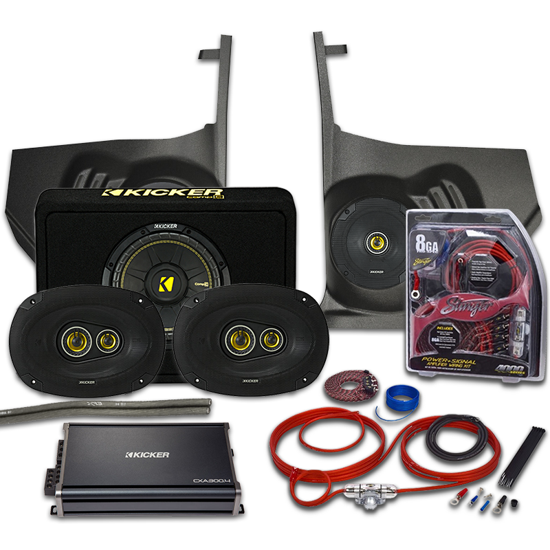 Kicker CS Series 19641966 Chevelle Kick Panel Complete System Upgrade Kit No A/C, CSCCSKCHV6466