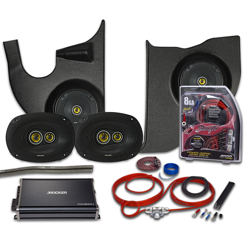 Kicker Speaker Upgrade Package For 1994-2004 Chevy S-10 Truck – CSC654, CSC46, Harnesses Included