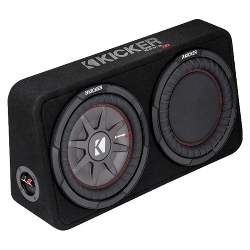 Kicker CompRT 10 Inch Subwoofer in Thin Profile Enclosure 4Ohm 400W RMS 48TCWRT104