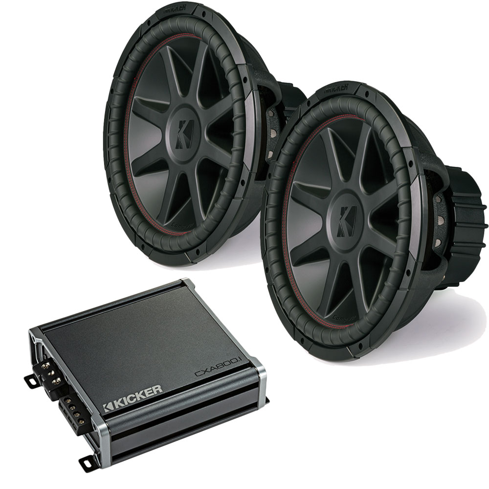 Kicker Dual 15" Comp VR with CX800.1 800 Watt Subwoofer Kit CVR154x2