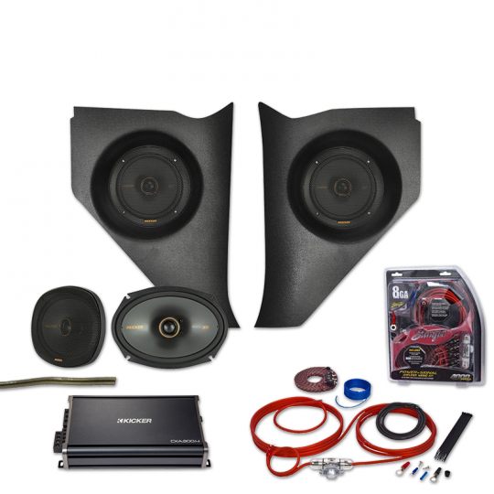 kicker subwoofer amp and speakers pack