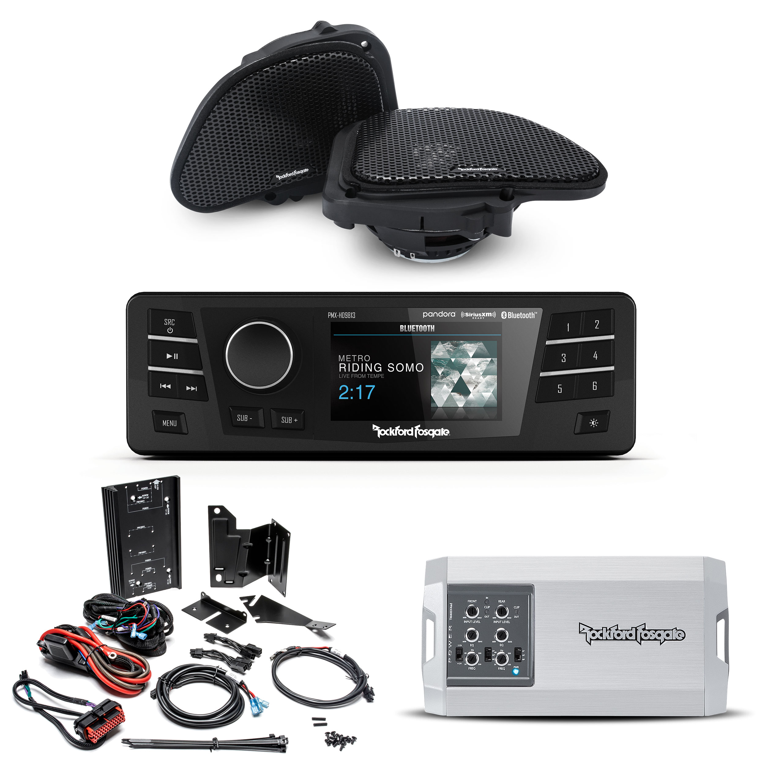 thumbnail image 2 of Rockford Fosgate RFK-HDRK Complete Amplifier Installation Kit For 1998 Harley 2 of 11