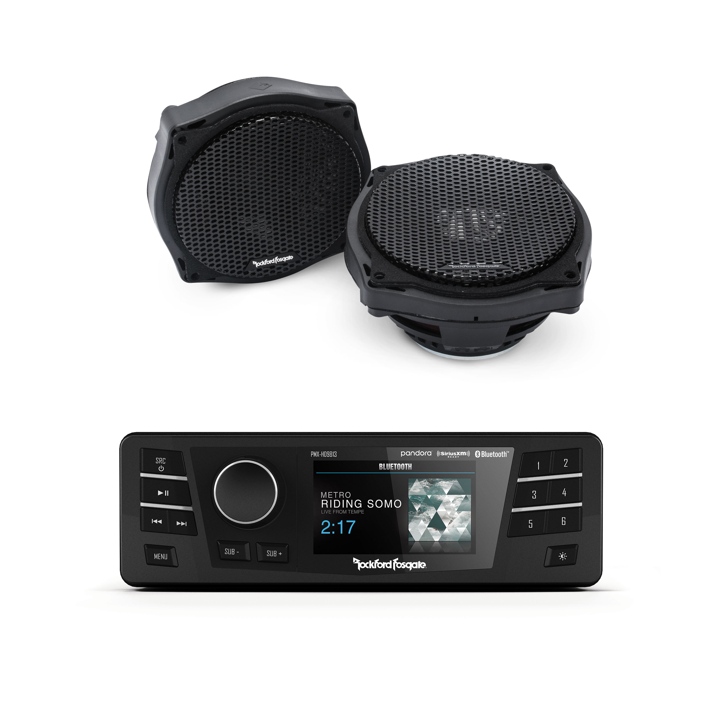 Rockford Fosgate HD9813SGSTAGE1 19982013 Street Glide Head Unit + 2