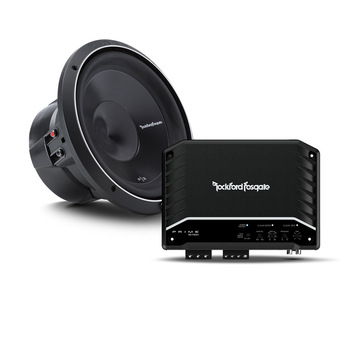 Rockford Fosgate 12" P3D212 & R2750x1 Subwoofer Package P3D412_R2750x1
