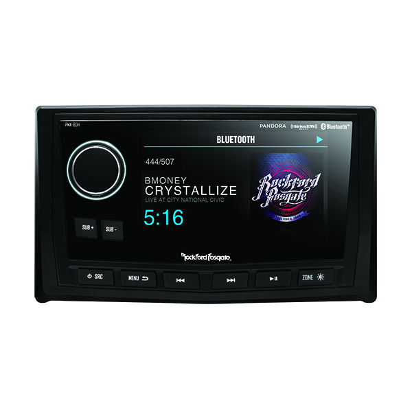 Rockford Fosgate Punch Marine/Motorsport Full Function Wired 5" TFT Display Head PMX8DH