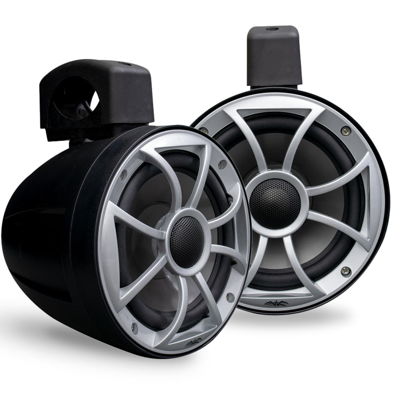 Wet Sounds 6.5" Recon Pods Tower Speakers Pair Black RECON6PODB