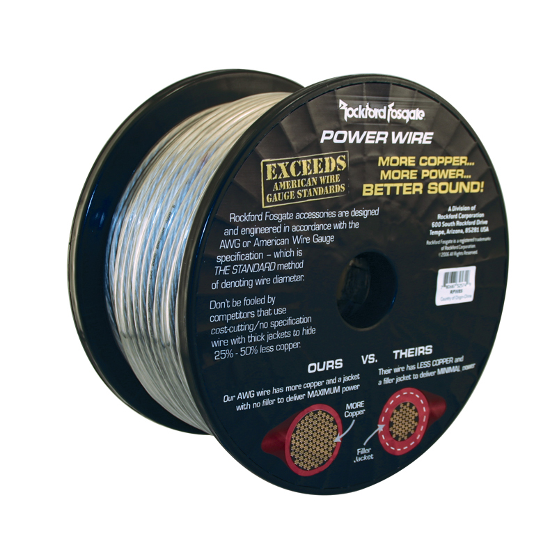 Rockford Fosgate Rfw8b 8 Awg Spool Black 8 Awg Power Wire 250 Foot Spool Black Rfw8b Rockford Fosgate Rfw8b 8 Awg Spool Black 8 Awg Power Wire 250 Foot Spool Black Rfw8b