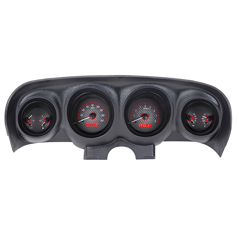 Dakota Digital 1969-70 Ford Mustang VHX System, Carbon Fiber Style Face