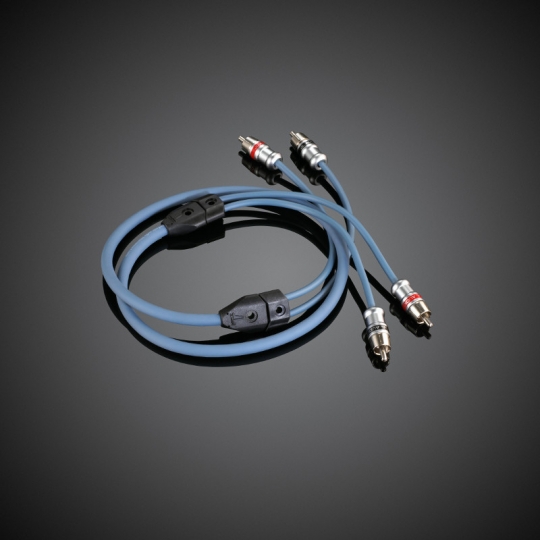 15 Ft Spiral Twisted Home Marine System Platinum Blue RCA Interconnect Cable USA