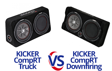 Kicker CompRT Truck vs. Kicker CompRT Downfiring Subwoofer